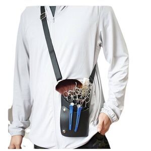 Hair Stylist Barber Salon Professional Scissor Bag Holster Waist Shoulder Belt